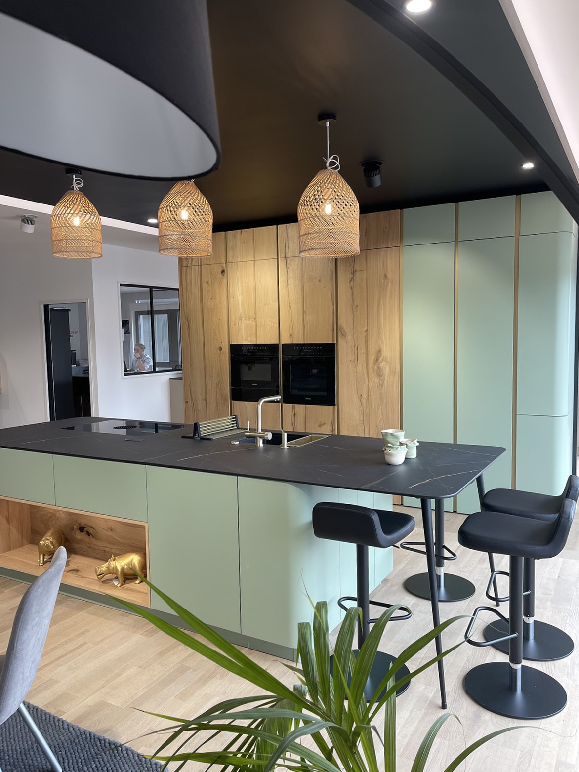 Cuisine verte et bois