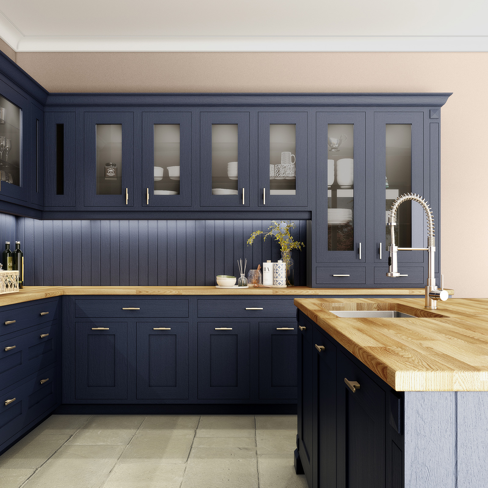 Cuisine noire et bois