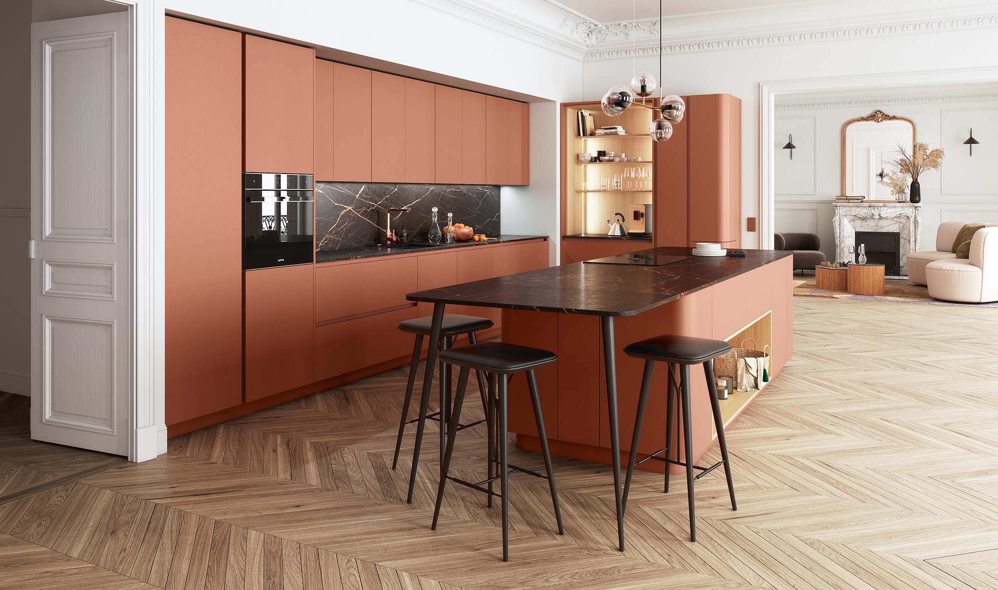 Cuisine terracotta en L