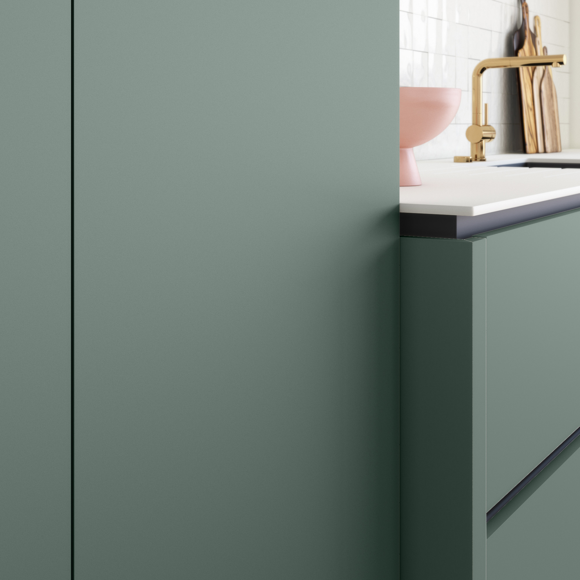 Cuisine verte et blanche