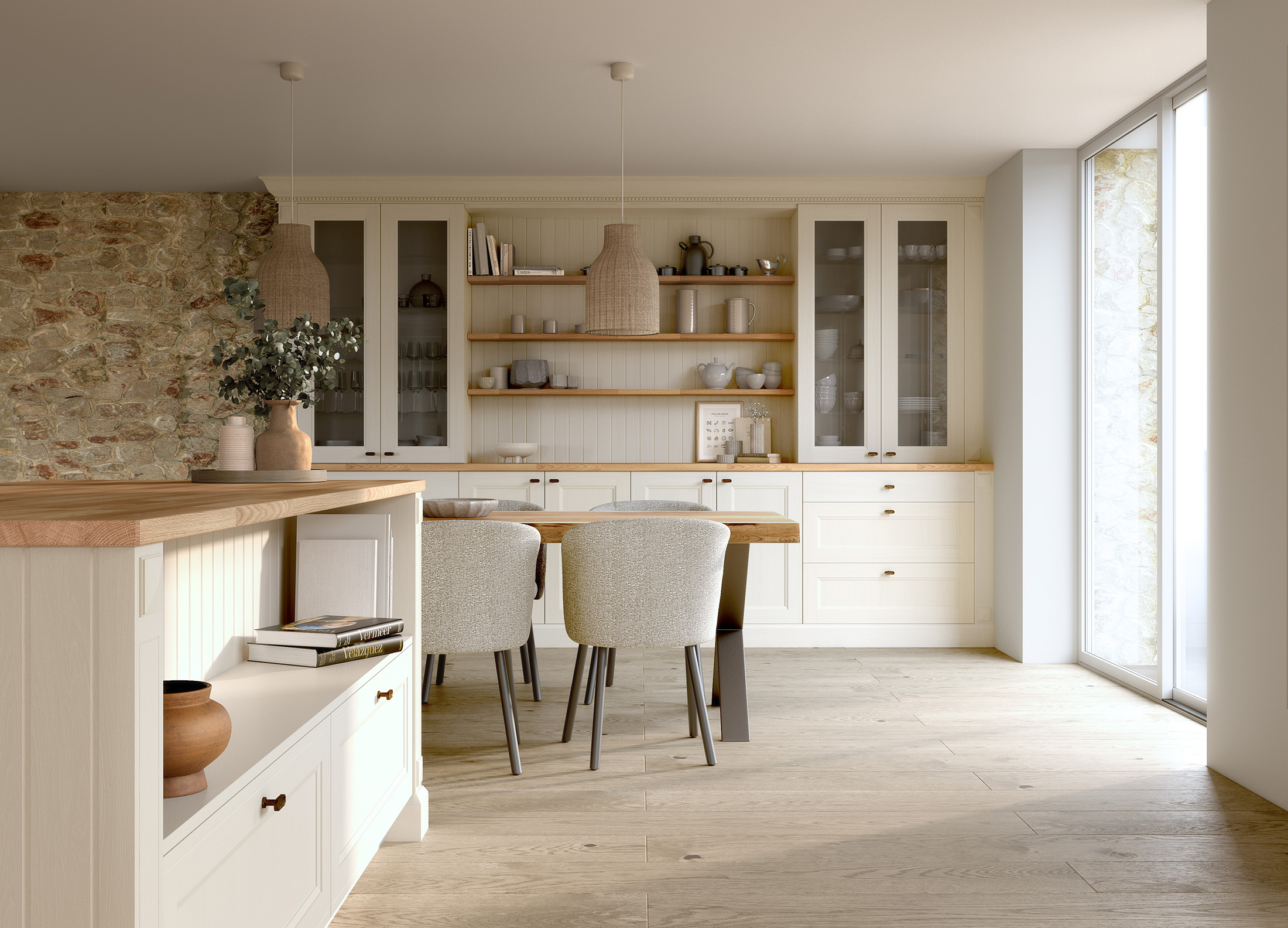 cuisine vintage beige