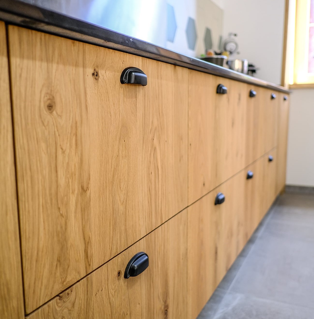 Cuisine noire et bois