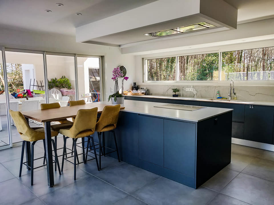 Cuisine avec îlot central