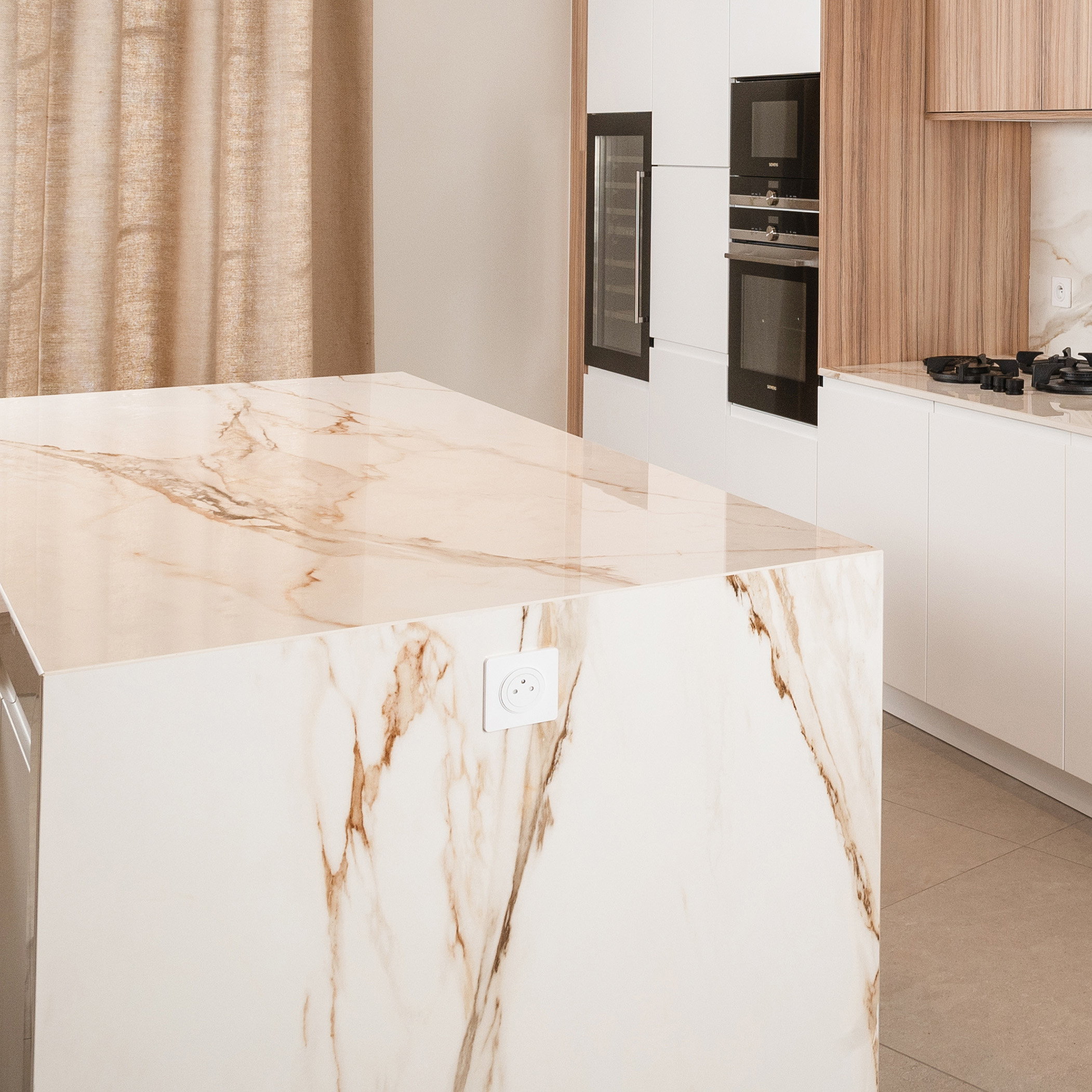 Plan de travail marbre cuisine
