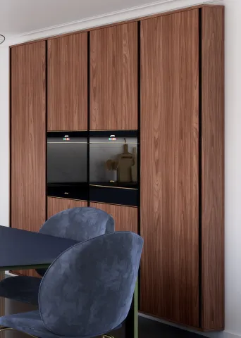 Cuisine bleue et bois