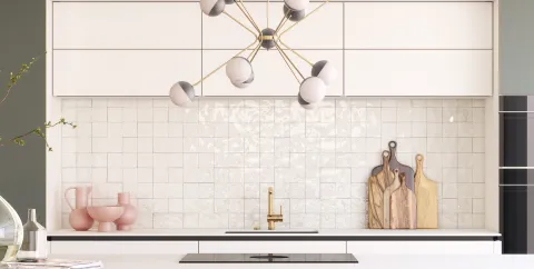 Crédence zélige blanche