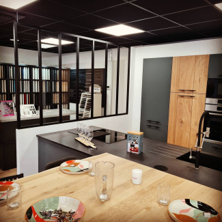 Cuisine noire et bois