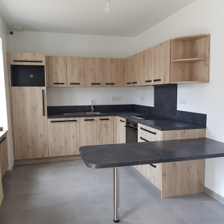 Cuisine bois et noir