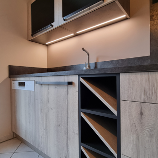 Cuisine noire et bois