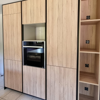 Cuisine rouge et bois