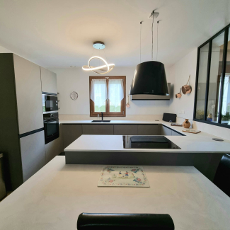 Cuisine grise et blanche