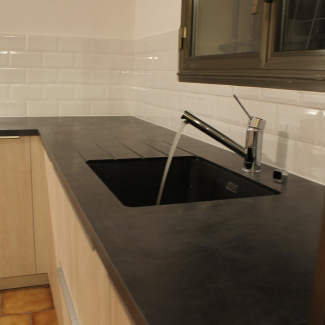 Cuisine noire et bois