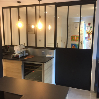 cuisine noire et bois