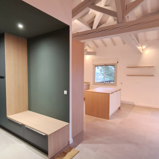 Aménagement entrée vert 