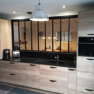 Cuisine noire et bois