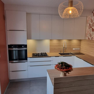 Cuisine blanche en U