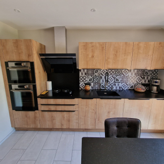 Cuisine noire et bois