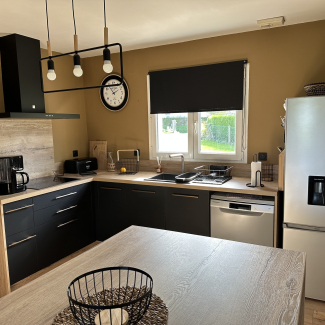 Cuisine noire et bois