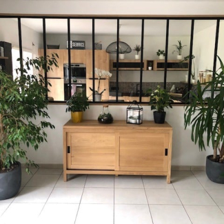 Cuisine noire et bois