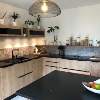 cuisine noire et bois