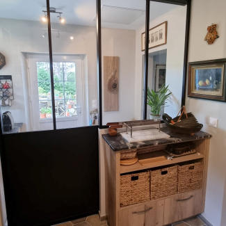 Cuisine noire et bois