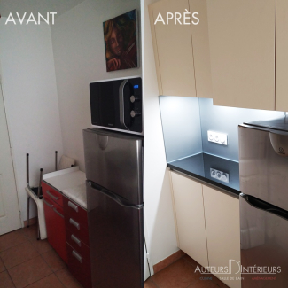 cuisine blanche et bois