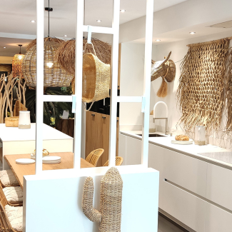 Cuisine blanche et bois