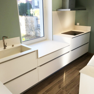 cuisine blanche et bois