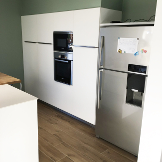 cuisine blanche et bois