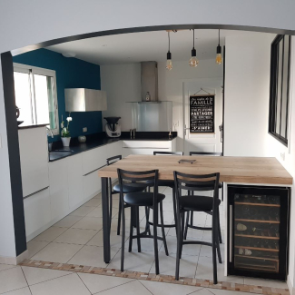 cuisine noire et blanche