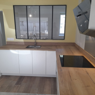 Cuisine en l en bois