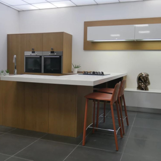 cuisine blanche et bois