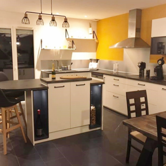 cuisine noire et blanche