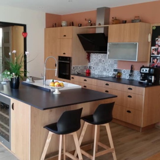 cuisine noire et bois