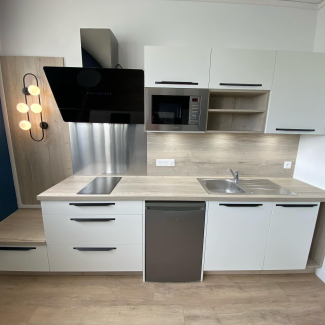 cuisine blanche et bois