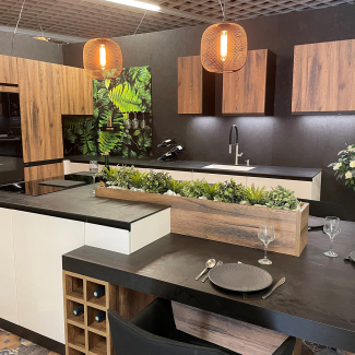 Cuisine noire et bois