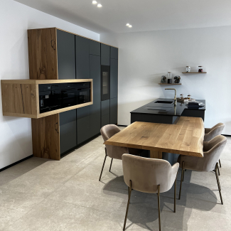 Cuisine grise et bois