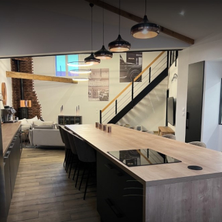 Cuisine noire et bois