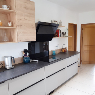 cuisine noire et bois