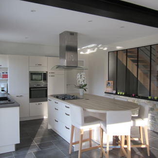 cuisine noire et blanche