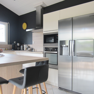 cuisine blanche et bois