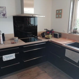 cuisine noire et bois