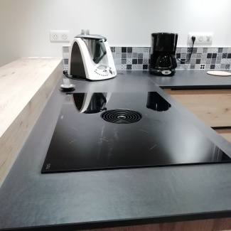 Plan de travail noir