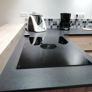 Plan de travail noir