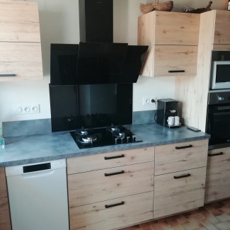 cuisine noire et bois