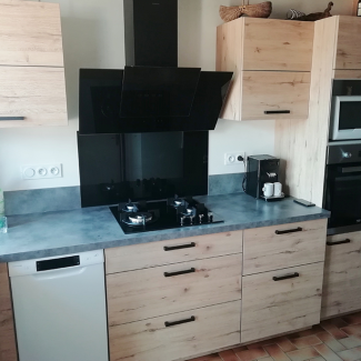 cuisine noire et bois