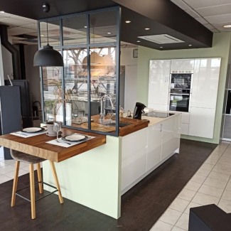 cuisine blanche et bois