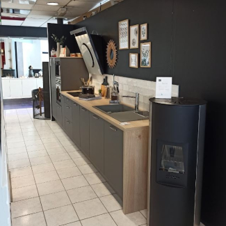 cuisine noire et bois