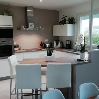 cuisine blanche et bois