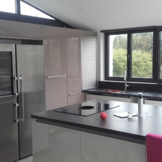 cuisine blanche et bois